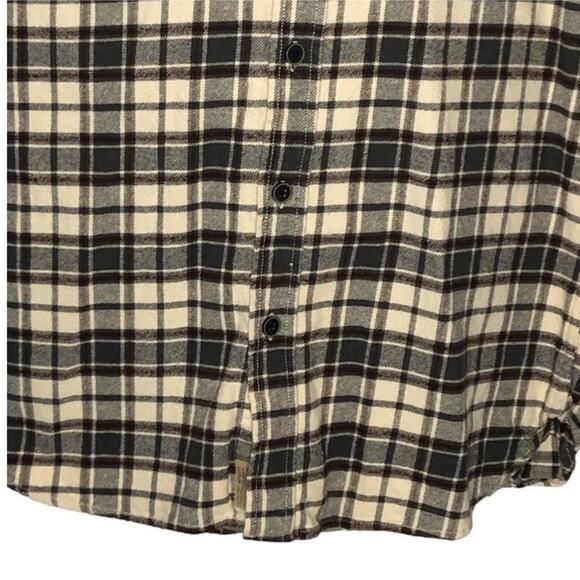 JACHS Heavyweight Tan Brown Plaid Flannel Shacket Men’s Medium - Picture 6 of 16
